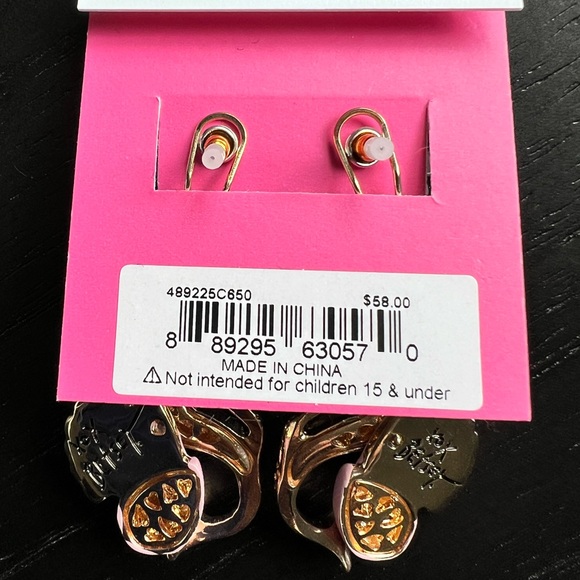 NWT Betsey Johnson Gold Tone Flower, Starfish, Mermaid & Seashell Drop Earrings - Picture 9 of 9